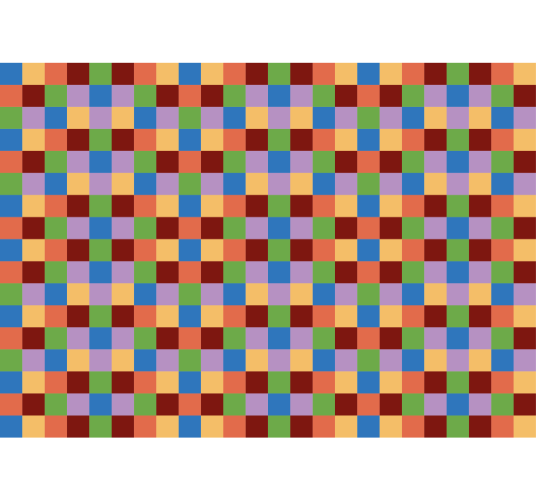 Tapisserie abstraite motif de grille coloré - TenStickers