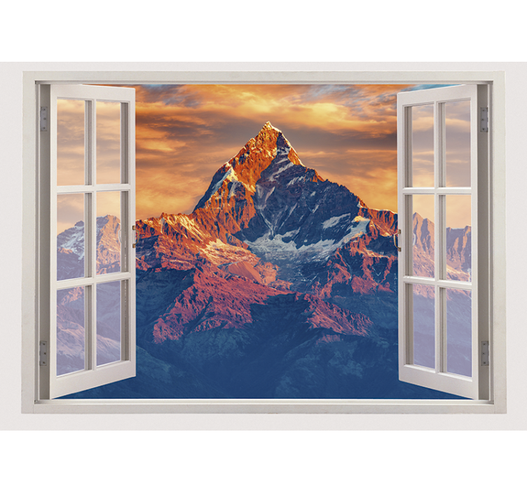 Tapisserie montagne vue majestueuse sur les montagnes - TenStickers