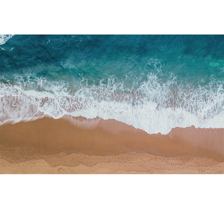 Papier peint 3D Plage avec couloir en bois - TenStickers