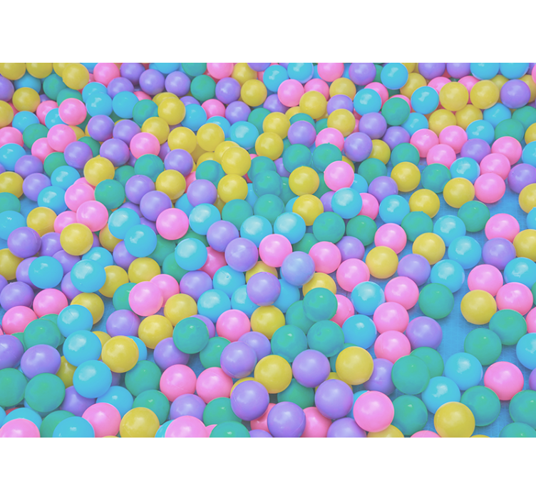 Tapisserie animaux balles ludiques colorées - TenStickers