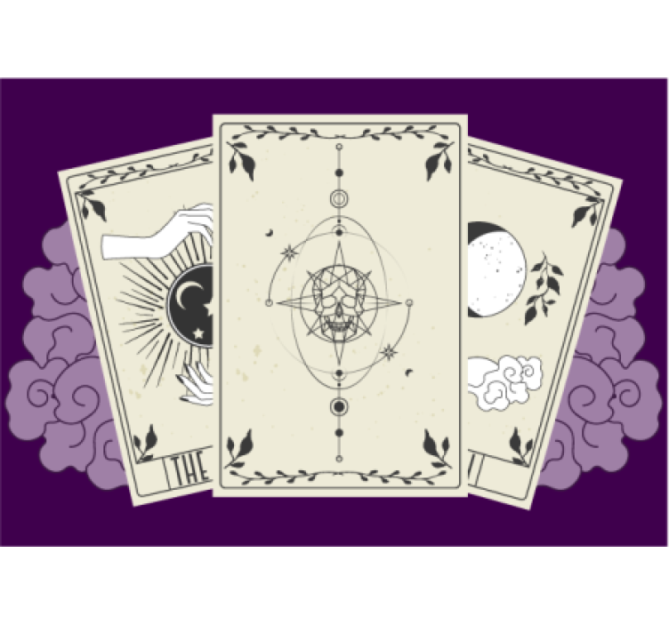Tapisserie phrase résumé de carte de tarot - TenStickers