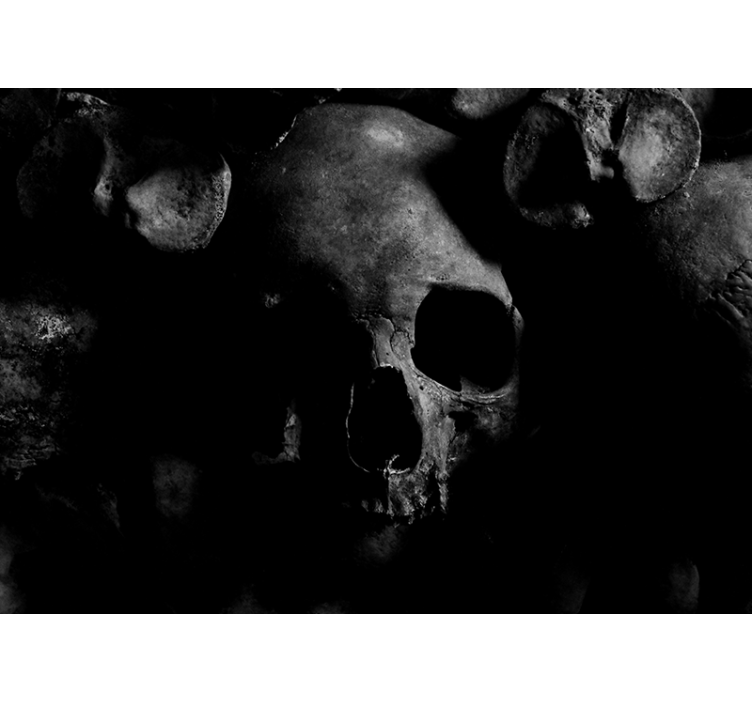 Tapisserie moderne motif de crâne sombre - TenStickers