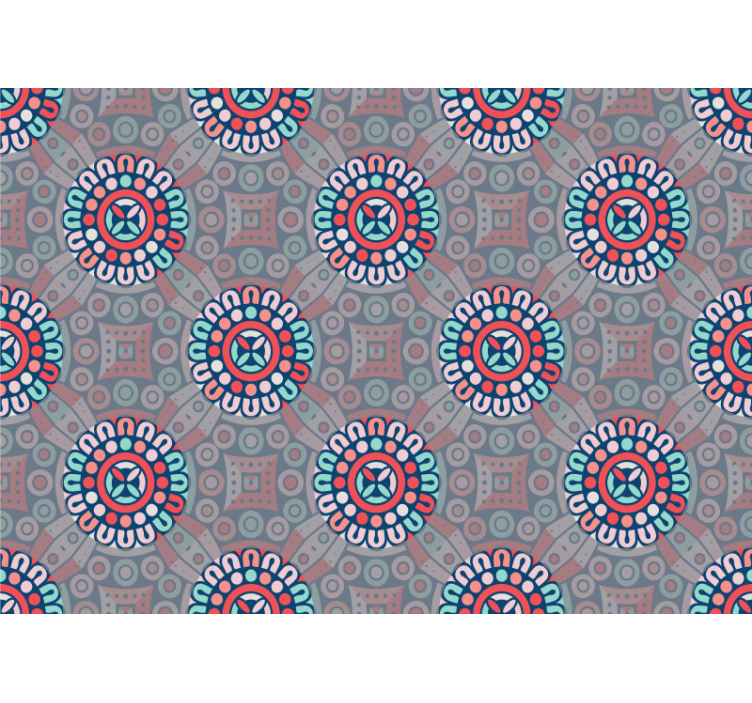 Tapisserie textures et motifs Éléments floraux géométriques - TenStickers