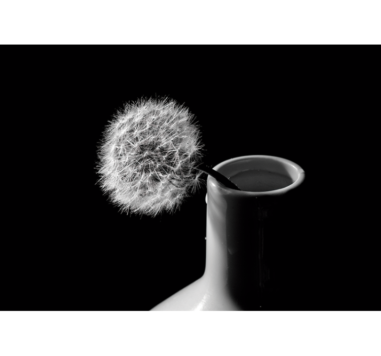 Tapisserie pissenlit dandelion dans un vase - TenStickers