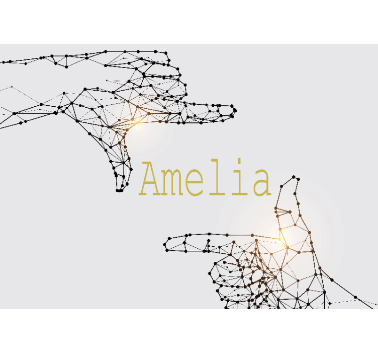 Tapisserie personnalisable geste interactif de la main - TenStickers