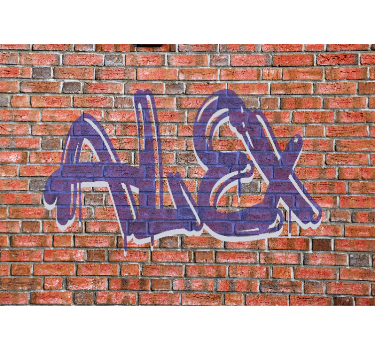 Tapisserie graffiti art de nom en graffiti - TenStickers
