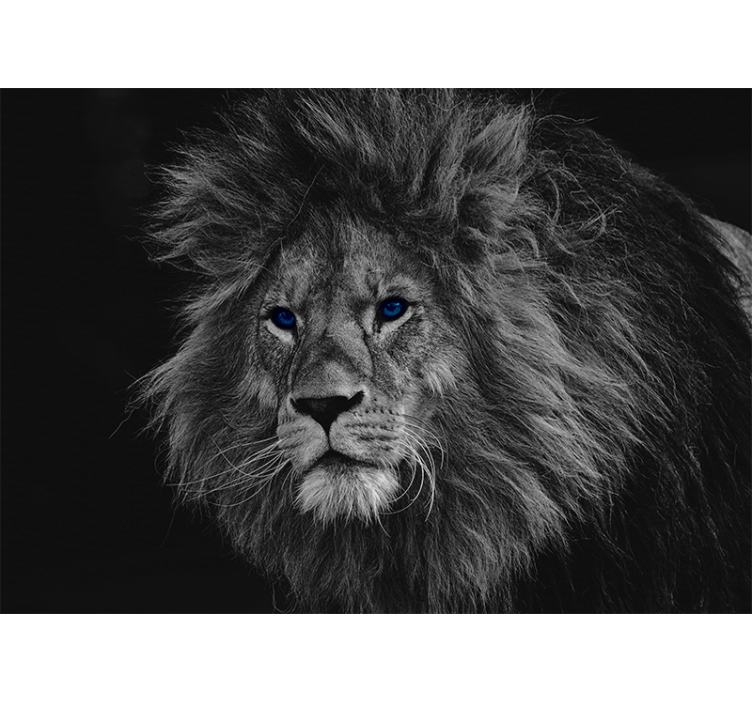 Tapisserie lion illustration majestueuse - TenStickers