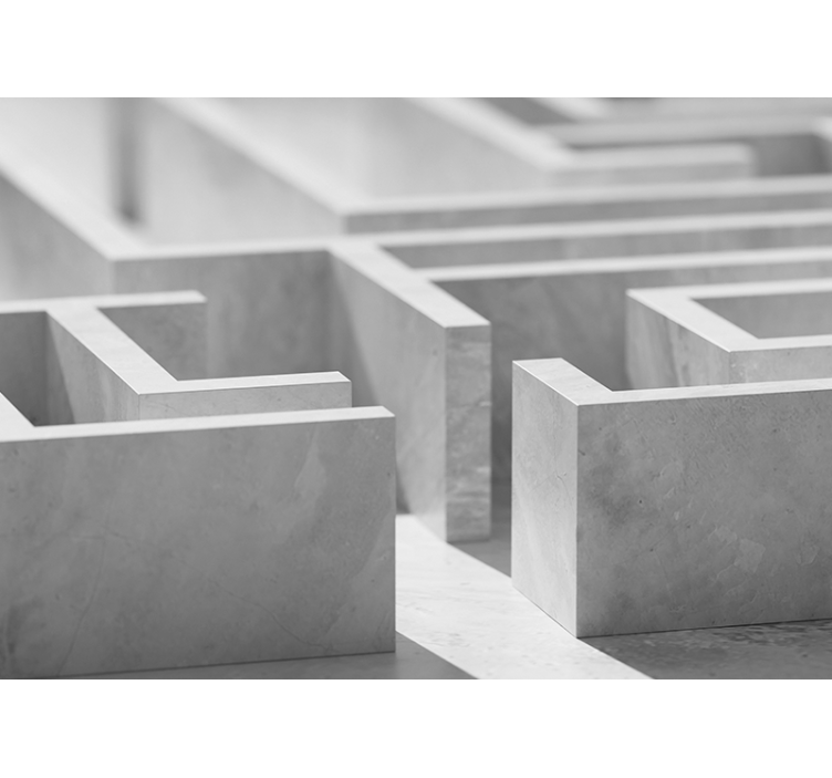 Tapisserie abstraite détails de structure en labyrinthe - TenStickers