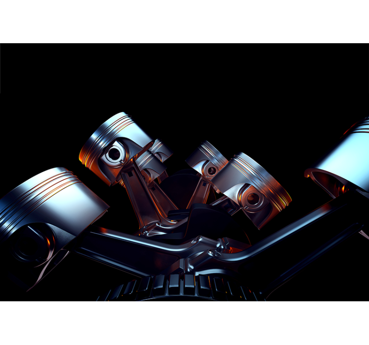 Tapisserie véhicule détail de composant moteur - TenStickers