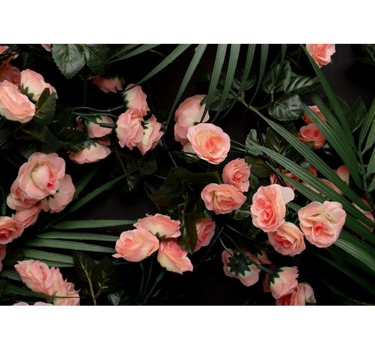 Tapisserie fleur roses roses douces - TenStickers
