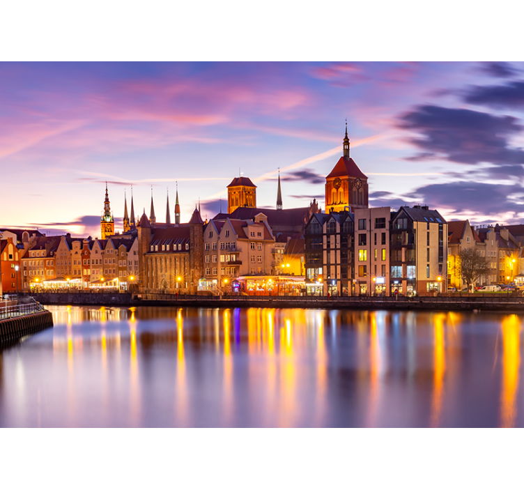 Tapisserie villes et pays architecture historique des rives - TenStickers