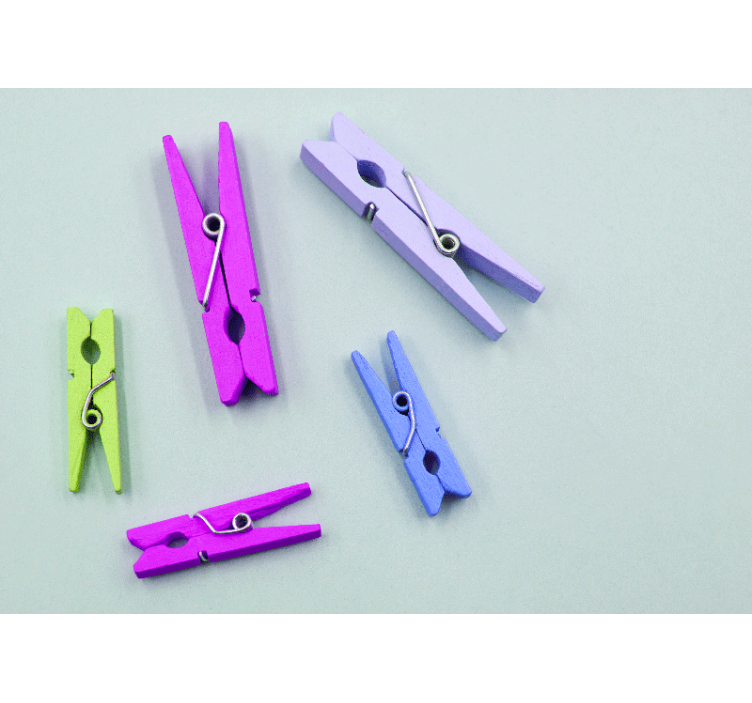 Tapisserie textures et motifs pince à linge colorée - TenStickers