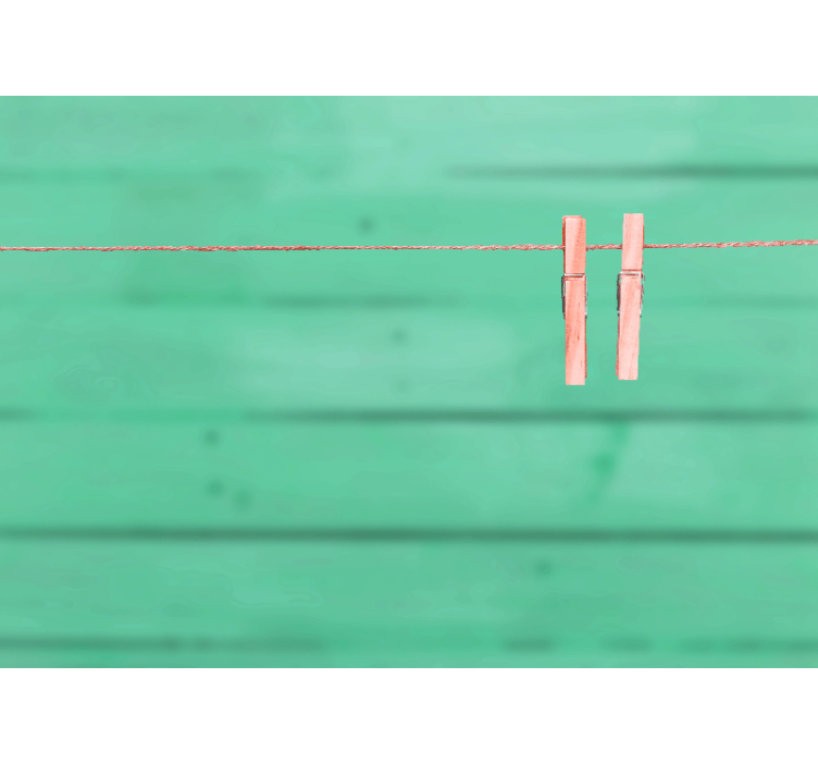 Tapisserie textures et motifs pinces à linge sur la ligne - TenStickers