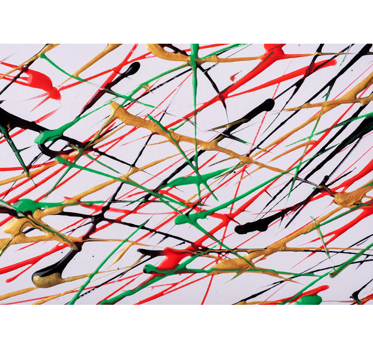 Tapisserie abstraite coups de pinceau énergétiques - TenStickers