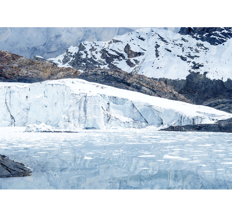 Tapisserie montagne glacier majestueux - TenStickers