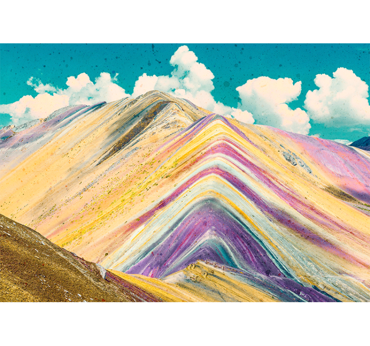 Tapisserie paysage sommets colorés - TenStickers