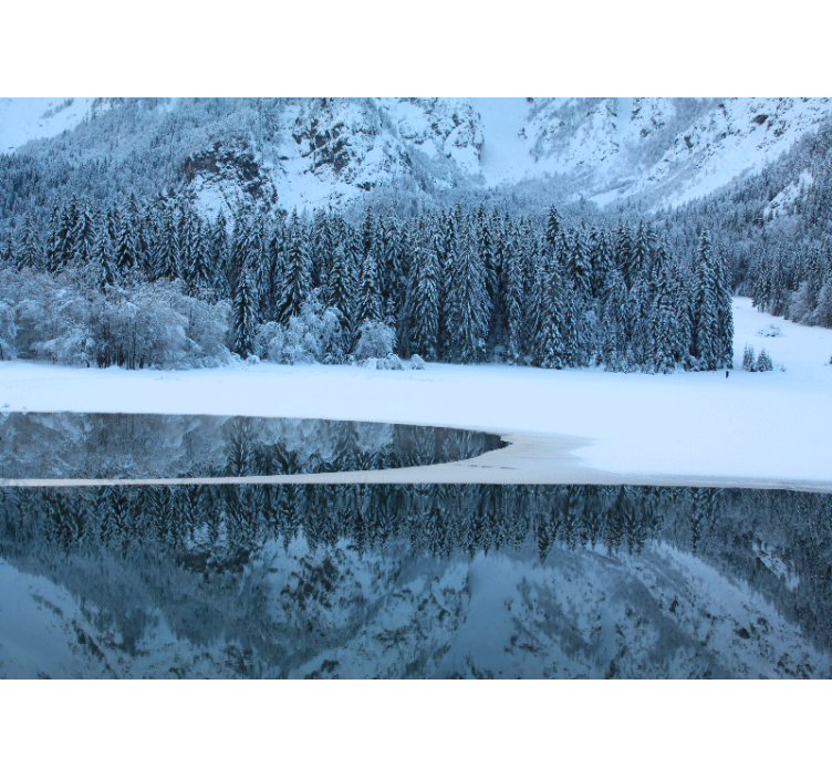 Tapisserie paysage hiver serein - TenStickers