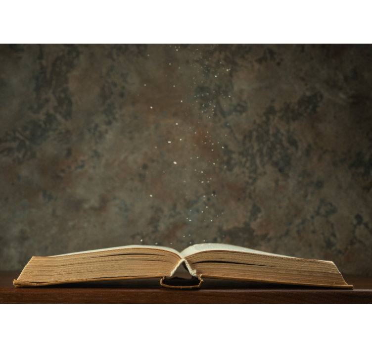 Tapisserie art livre ouvert magique - TenStickers