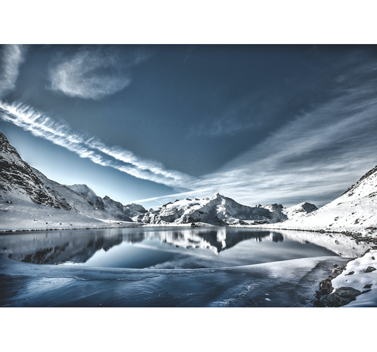 Tapisserie montagne paysage glaciaire majestueux - TenStickers