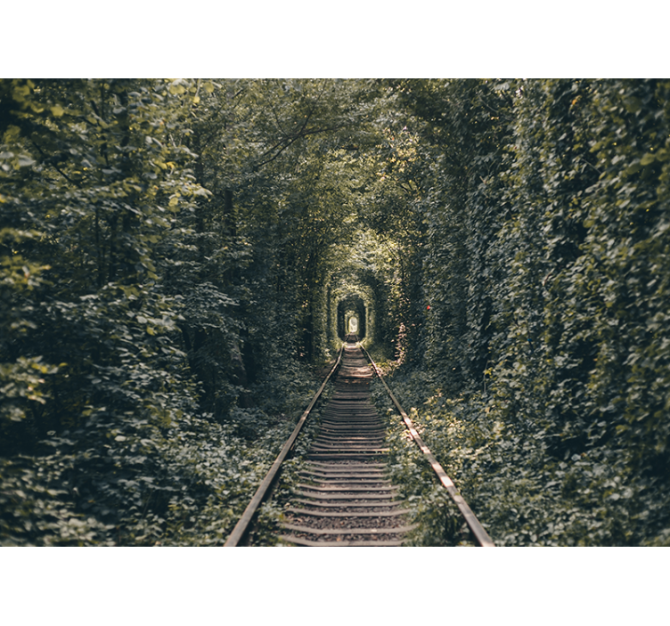 Tapisserie paysage tunnel ferroviaire nature - TenStickers
