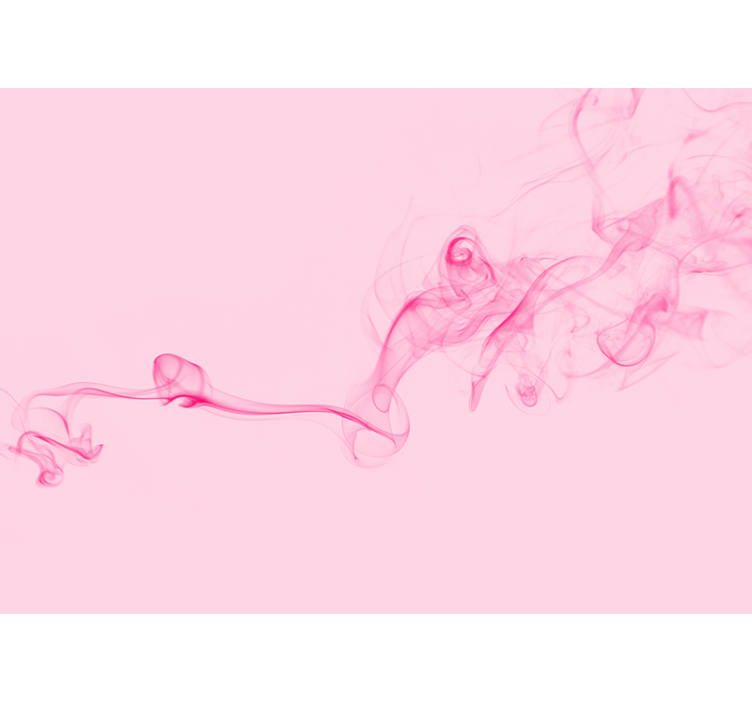 Tapisserie abstraite brume rose flottante - TenStickers