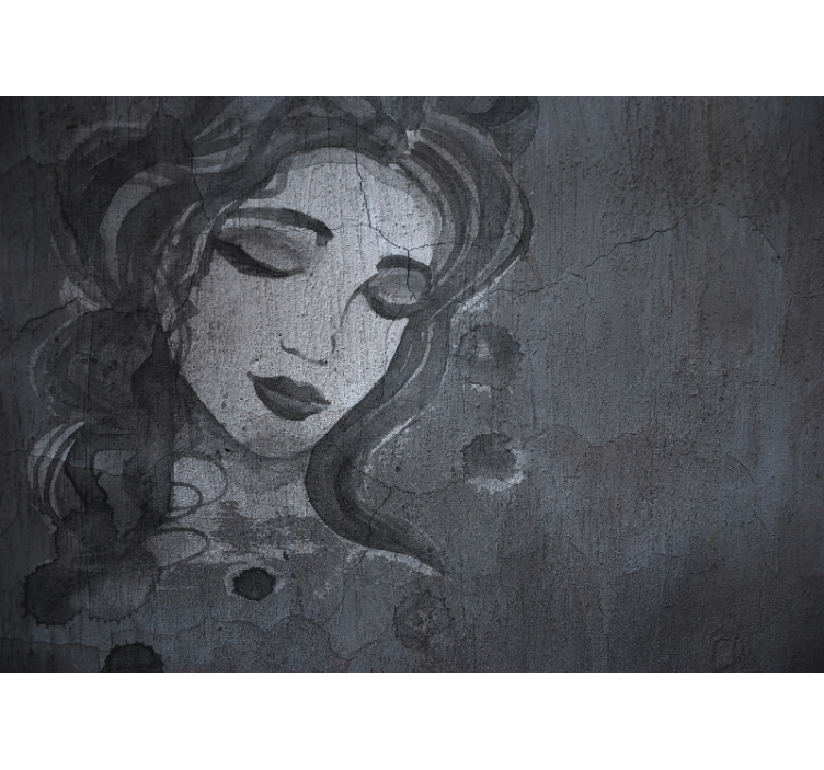 Papier peint salon Figurines splash en noir et blanc - TenStickers