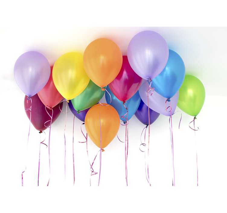 Tapisserie amour ballons de fête colorés - TenStickers