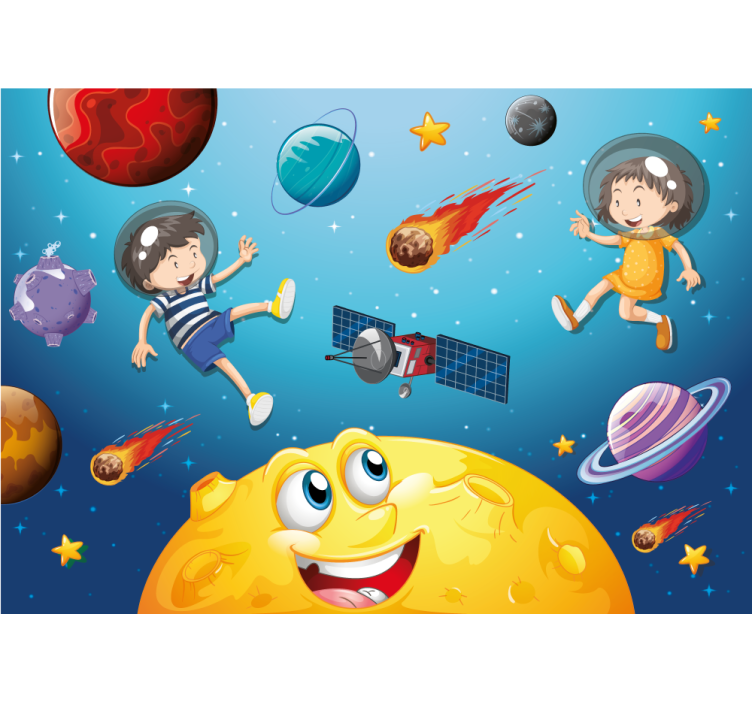 Tapisserie fantaisie voyage dans l'espace - TenStickers