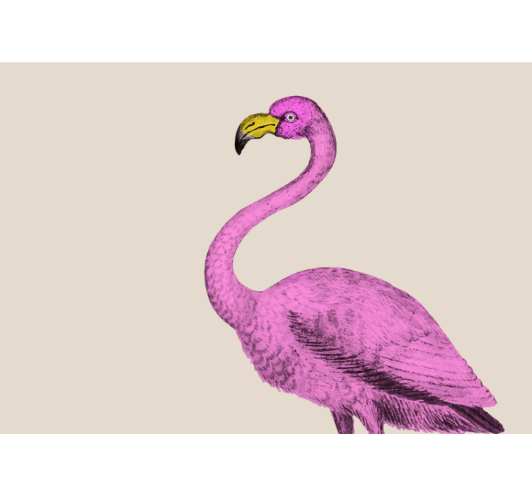 Tapisserie animaux Élégance flamant rose - TenStickers
