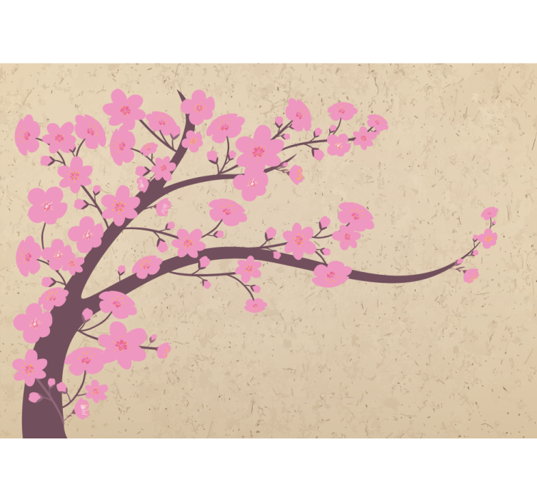 Tapisserie fleur arbre cerisier en fleurs - TenStickers