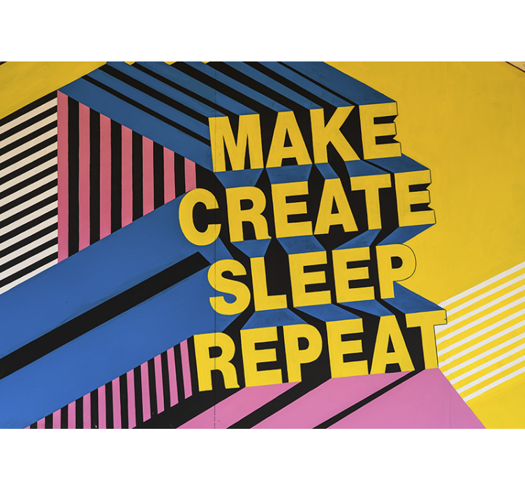 Tapisserie phrase devise créative de vie - TenStickers