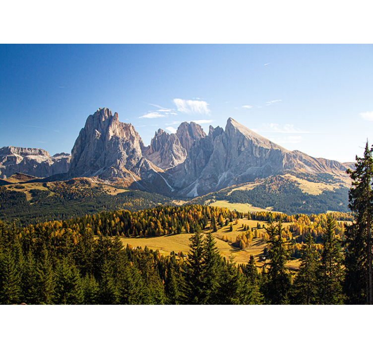 Tapisserie montagne sommets rocheux majestueux - TenStickers