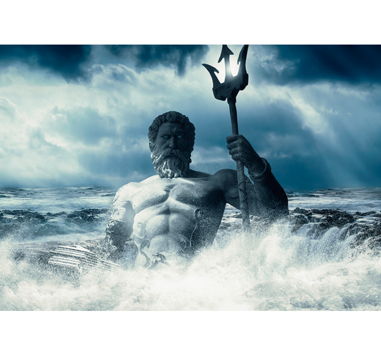 Papier peint mural art classique Conception d'art de poseidon - TenStickers