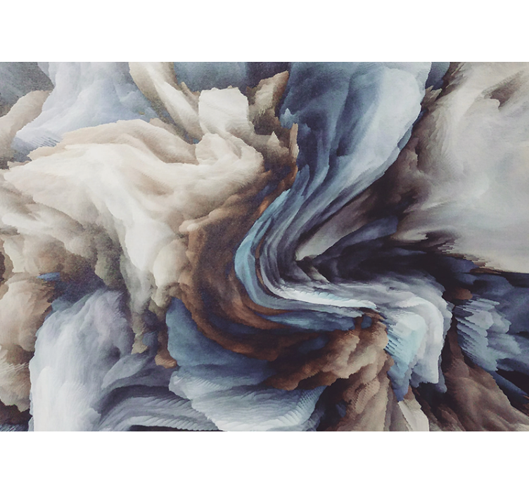 Tapisserie abstraite motifs de textures tourbillonnantes - TenStickers