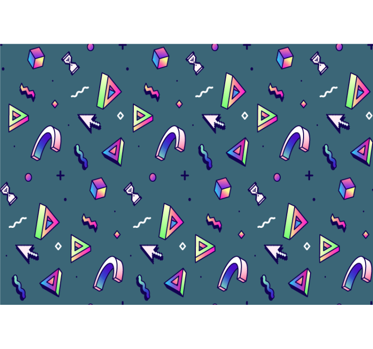 Tapisserie amour exploration des formes géométriques - TenStickers