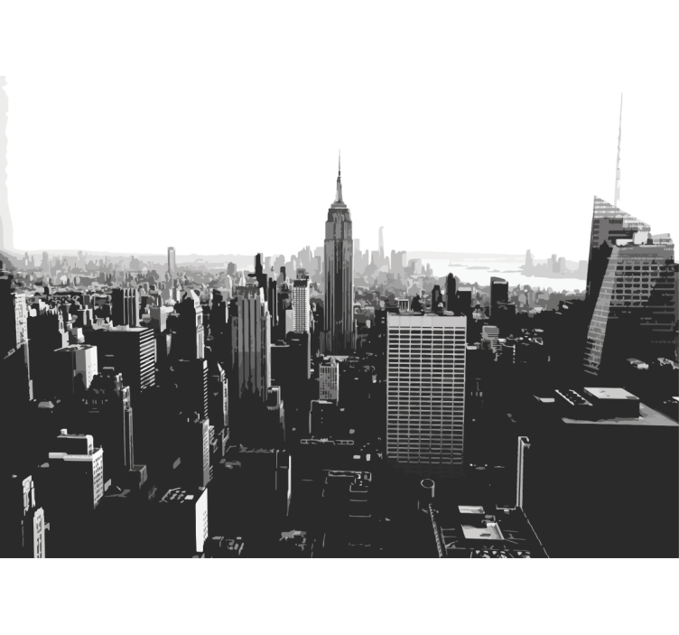 Tapisserie new york skyline avec empire state - TenStickers