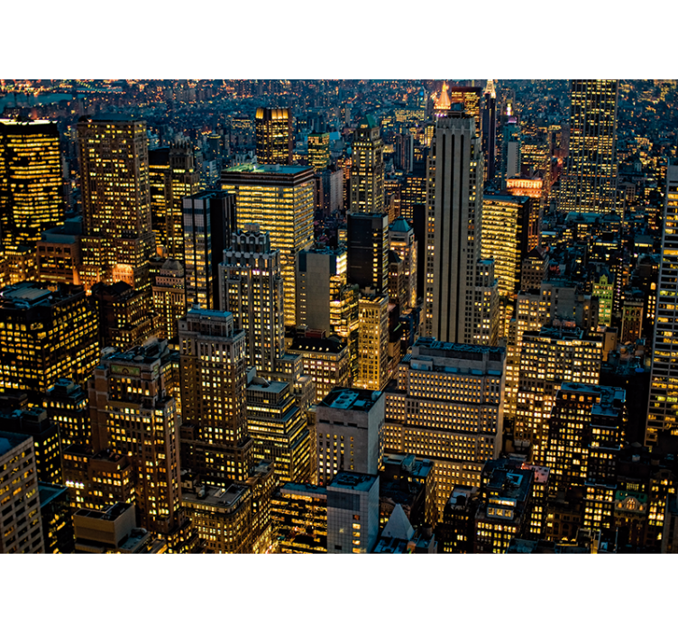Tapisserie new york paysage nocturne - TenStickers