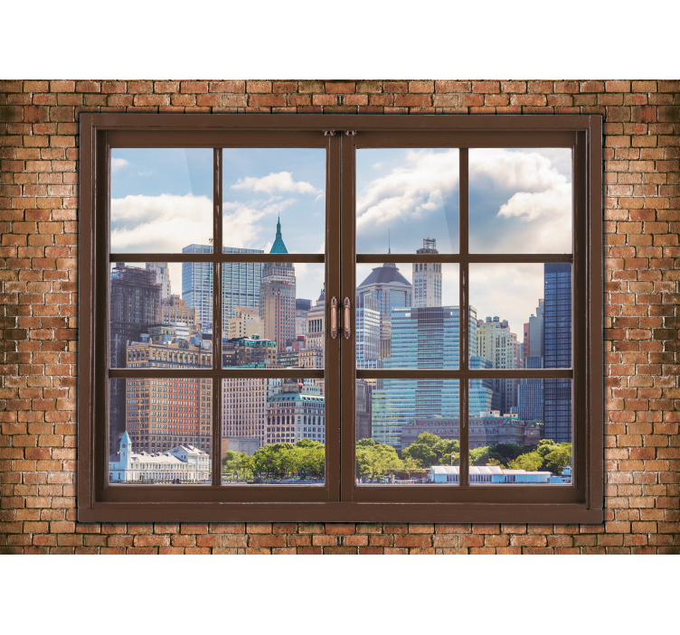 Tapisserie new york vues de la skyline de manhattan - TenStickers