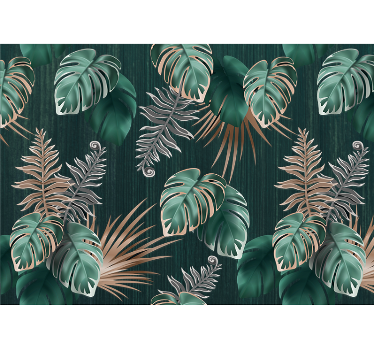 Tapisserie nature inspirations de feuilles tropicales - TenStickers
