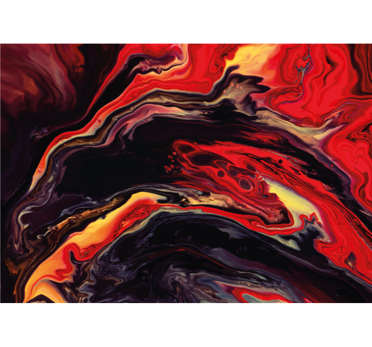 Papier peint design Peinture effet marbre marron et rouge - TenStickers