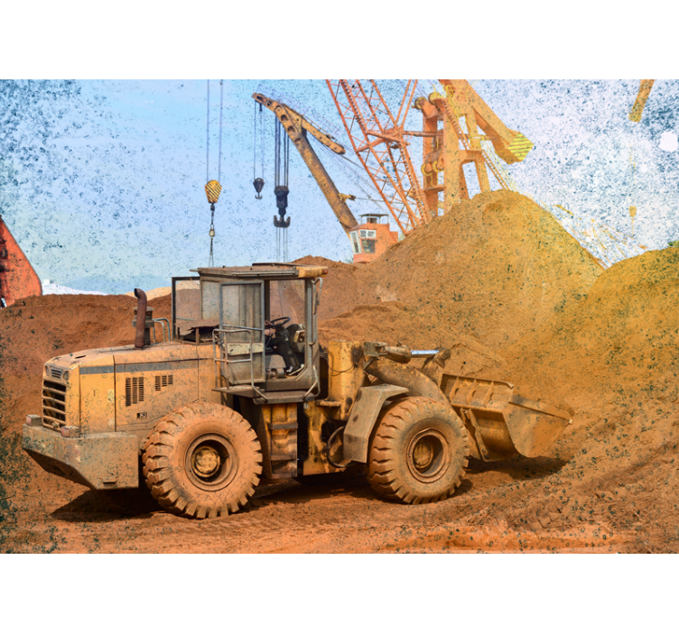 Tapisserie véhicule machine de construction chargeuse - TenStickers