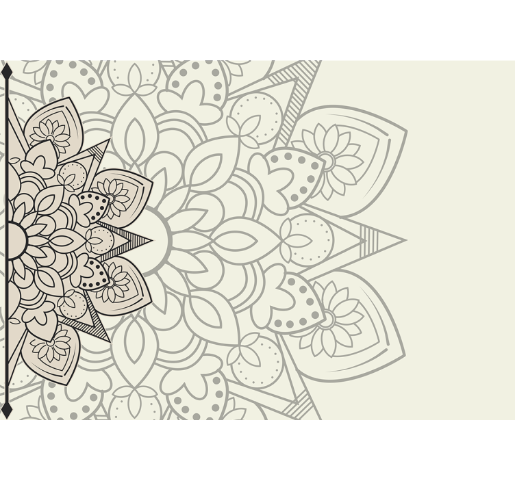 Tapisserie mandala motif floral élaboré - TenStickers