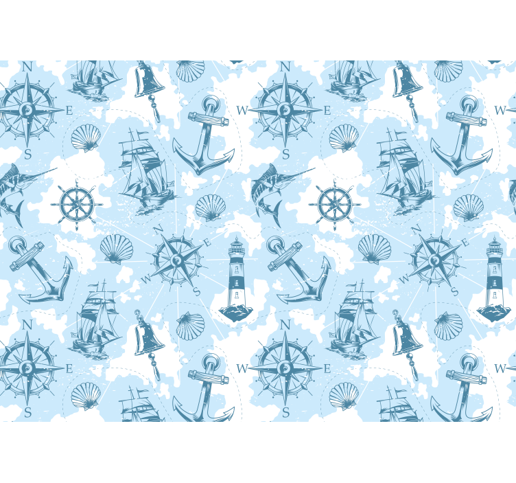 Tapisserie paysage éléments d'aventure marine - TenStickers