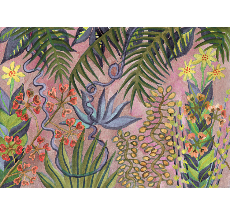 Tapisserie nature affichage de flore tropicale - TenStickers