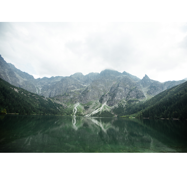 Tapisserie paysage reflet de montagne magnifique - TenStickers