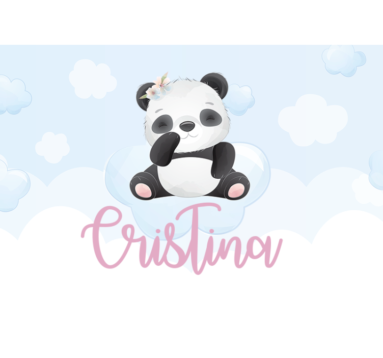 Tapisserie animaux design panda mignon - TenStickers
