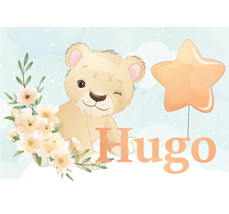 Tapisserie animaux personnage lion mignon - TenStickers