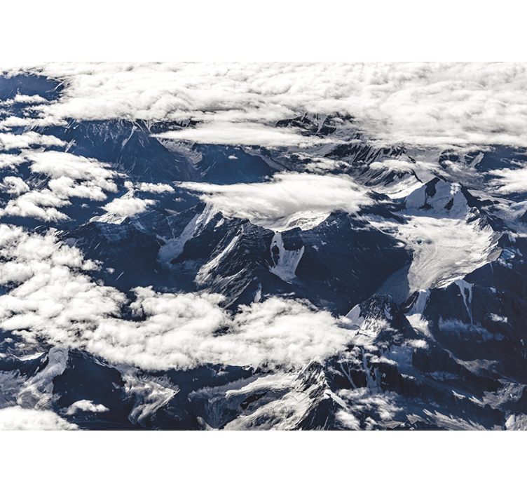 Tapisserie montagne vue majestueuse sur les sommets - TenStickers