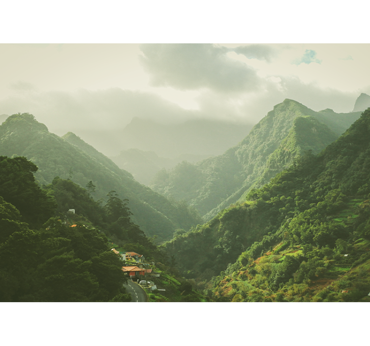 Papier peint montagne Montagne ensoleillée - TenStickers