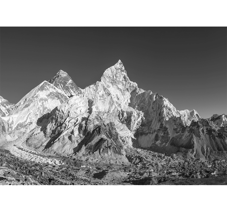Photo murale montagnes rocheuses noir et blanc - TenStickers